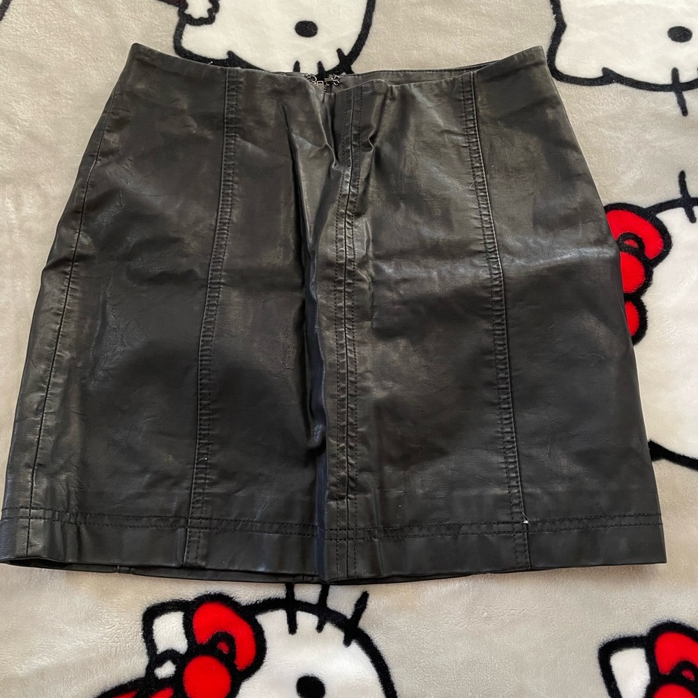 Free people faux leather skirt